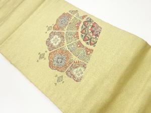 変わり破れ華文に菱模様織出し名古屋帯